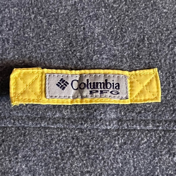 Columbia Gray and Yellow Performance Fishing Gear Full Zip Fleece Vest - Size M - Picture 8 of 11